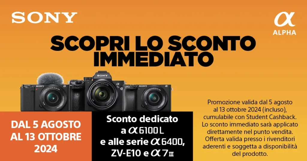 SONY SCONTO CASSA