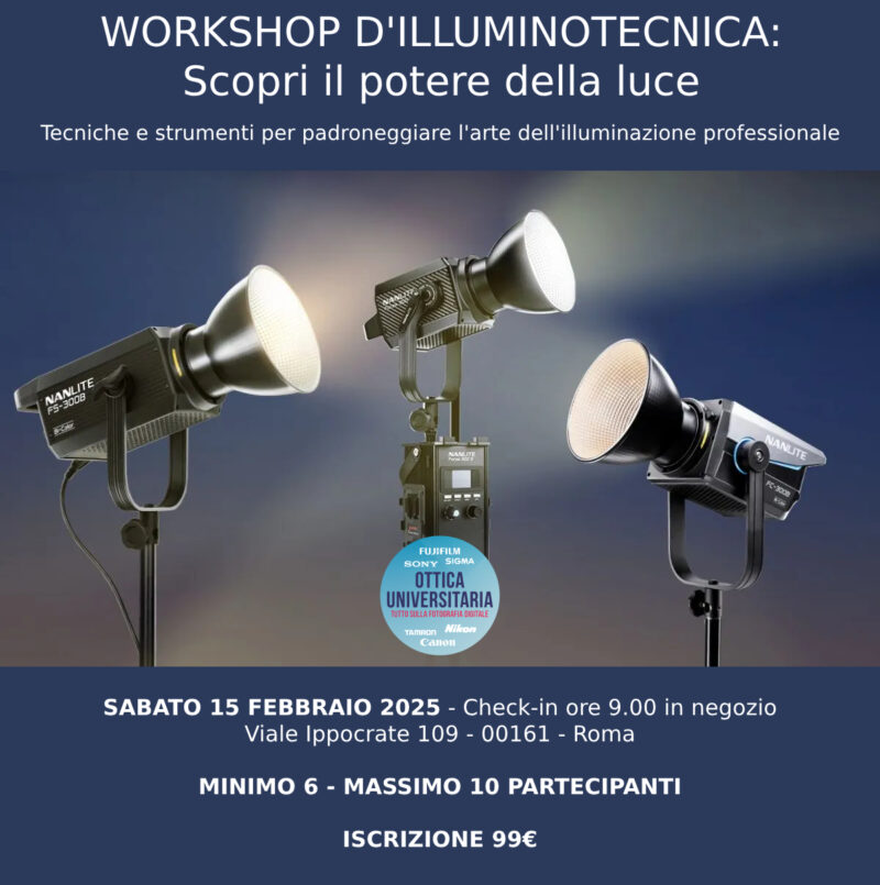 Workshop d’illuminotecnica: scopri il potere della luce - sabato 15 Febbraio 2025