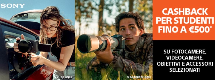 CASHBACK STUDENTI SONY