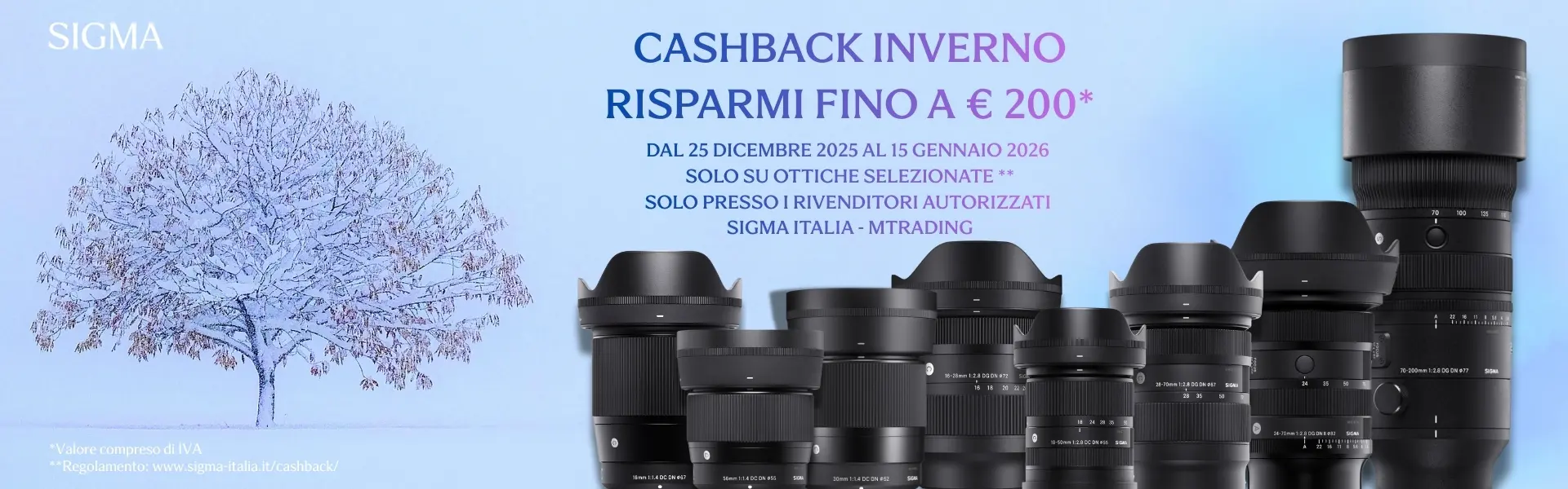 Cashback Inverno SIGMA – Risparmi fino a 200 €